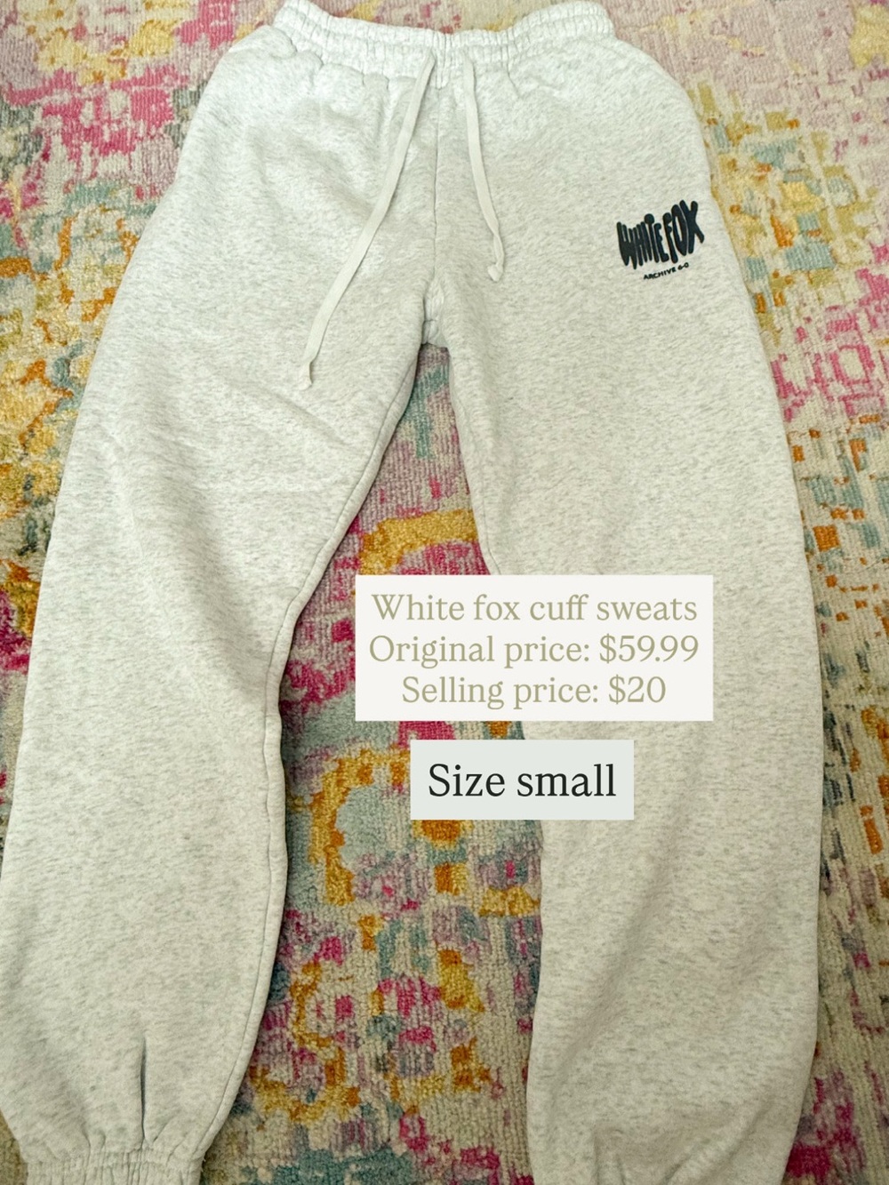 White Fox Boutique Light Gray Cuffed Sweatpants
